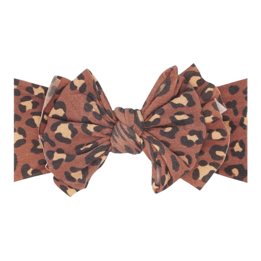 Baby bling cheetah print baby headband - Picture 3 of 8